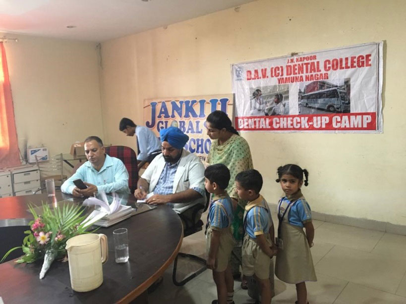Dental check up camp in School