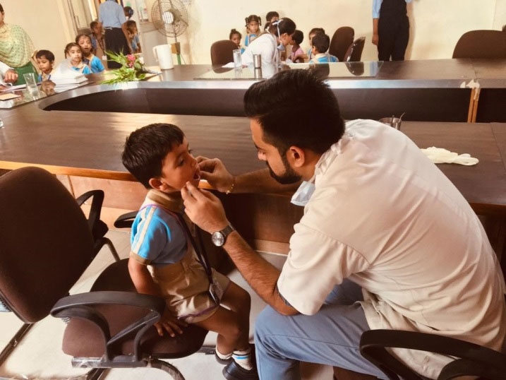 Dental check up camp in School