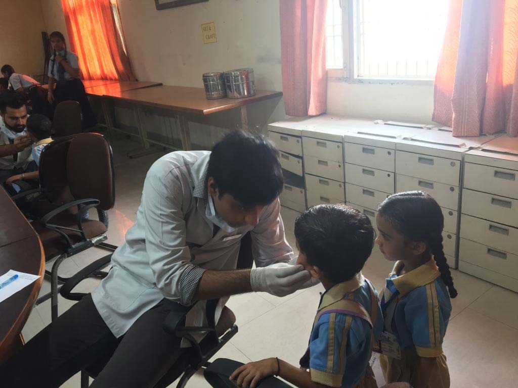 Dental check up camp in School